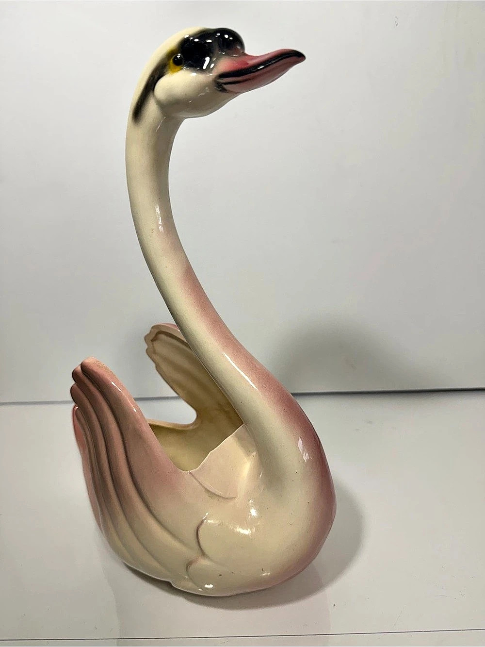 Vintage Maddux of California Pink Swan Planter 510 Mid Century Modern MCM Boho